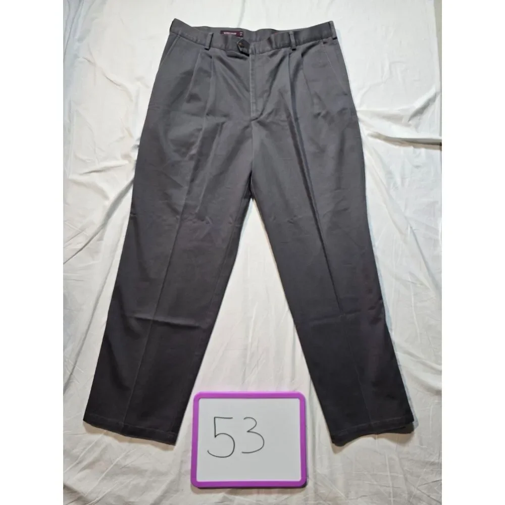 Nordstrom Smartcare Stain Resistant Gray Size 40x32 Men's Chino Pants - 53